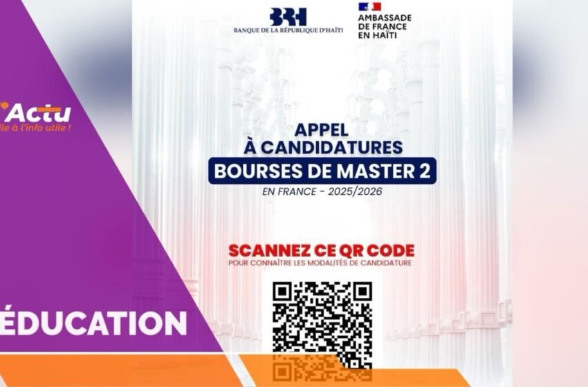  La BRH et le Gouvernement français lancent un appel à candidatures pour le programme de bourses de Master 2 en France