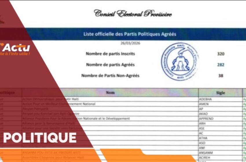  CEP : 282 partis validés, 38 en attente à quelques jours de l’échéance