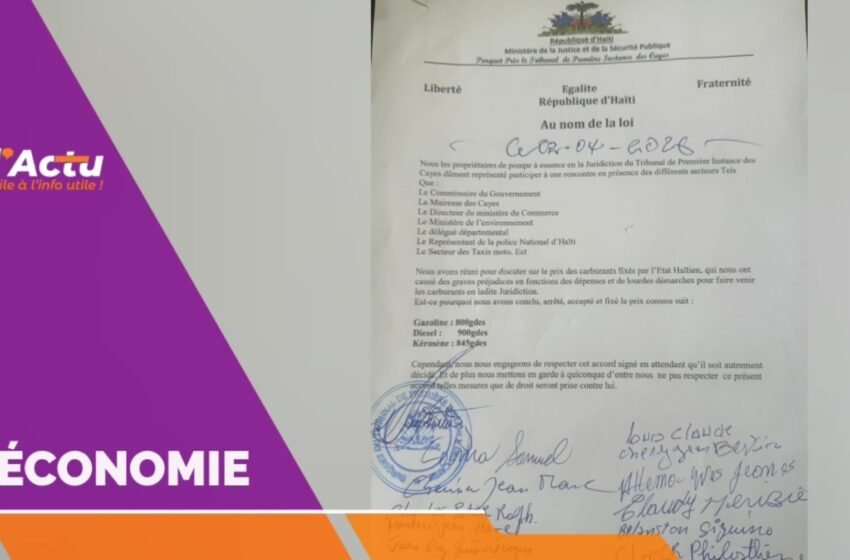  Les Cayes contournent l’État : hausse illégale des prix du carburant »
